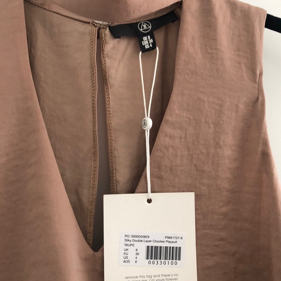 Taupe Missguided Romper - Picture 2 of 4